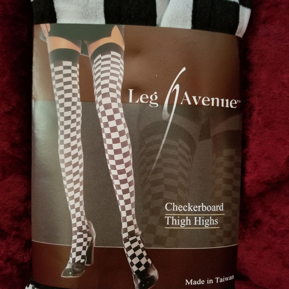 Checkerboard Thigh Highs